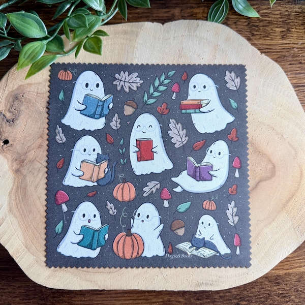 Ghost Stories Cleaning Cloth | Screens Cleaner | Microfiber | Books | Cute | Gift | Glasses Cloth | Ghosts | Fall | Autumn | Halloween