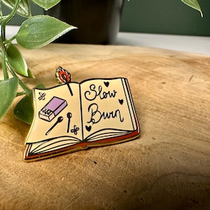Slow Burn Romance Trope Enamel Pin | Reading | Books | Bookish | Genre | Lapel Pin