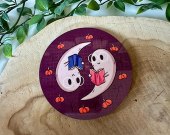 Ghost Stories Coaster | Books | Reading | Bookish | Ghosts | Cute | Tea | Coffee | Halloween | Autumn