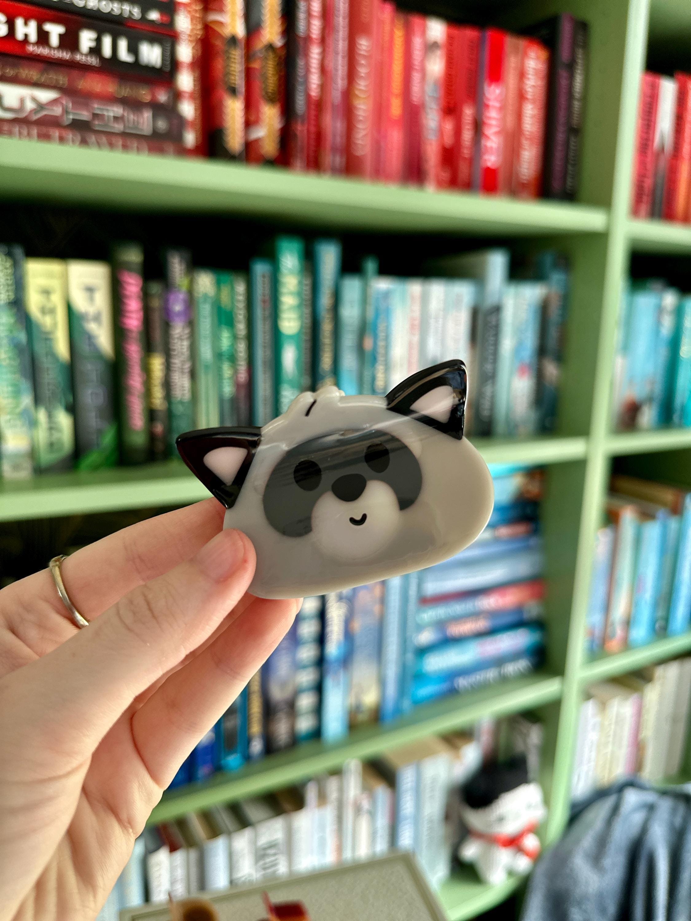 Acrylic Raccoon Hair Claw | Cute Animal Hair Clip - Etsy