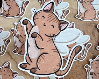 Fairy Cat Die Cut Sticker | Cute | Wings | Kitten | Vinyl