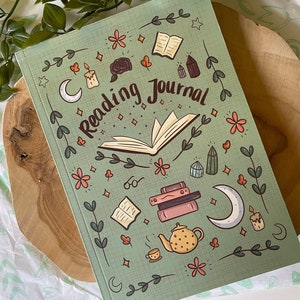 Reading Journal Green | Book Journal | 100 Books | Book Review | Cottage Core | Cute | Gift idea