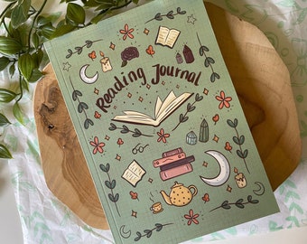 Reading Journal Green | Book Journal | 100 Books | Book Review | Cottage Core | Cute | Gift idea