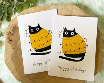 Cartoline di Natale del gatto Chonky
