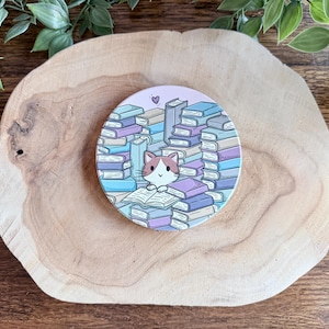 Cat Book Stack Coaster | Books | Reading | Bookish | Cats | Cute | Tea | Coffee