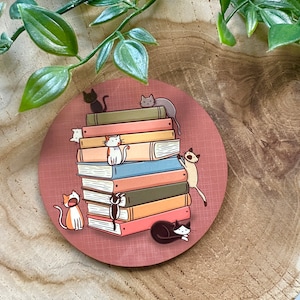 Cat Invasion Coaster | Books | Reading | Bookish | Cats | Cute | Tea | Coffee