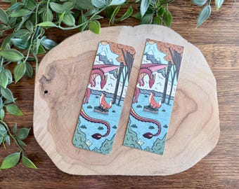Making Friends Bookmark | Fox | Dragon | Friend | Bookish | Reading | Cute | Nature