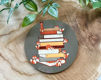 Fox Invasion Coaster | Books | Reading | Bookish | Foxes | Cute | Tea | Coffee