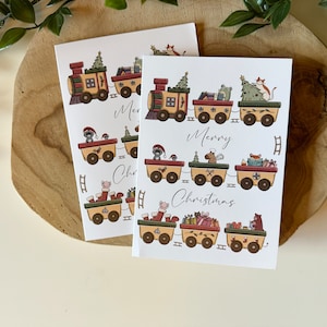 Kersttrein kerstkaart