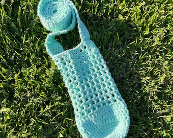 Crochet Bottle Holder | Handmade Water Bottle Carrier | Cute Crochet Bottle Bag