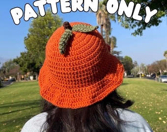 Modello per cappello a forma di zucca all'uncinetto / Costume di Halloween / Accessori autunnali / Tutorial PDF