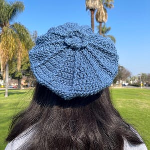 Handmade Crochet Blueberry Pie Hat Novelty Cottagecore Lattice Beret Beanie Crochet Blueberry Beret - Etsy main image 2