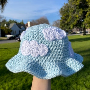 Crochet Cloud Bucket Hat