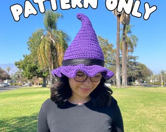 Crochet Witch Hat Pattern | Halloween Costume DIY | Beginner Friendly PDF Tutorial