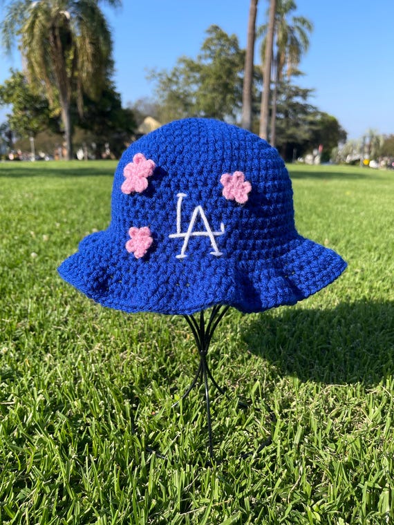 Handmade Crochet LA Bucket Hats New Crochet Dodgers Bucket Hat - Etsy main image 2