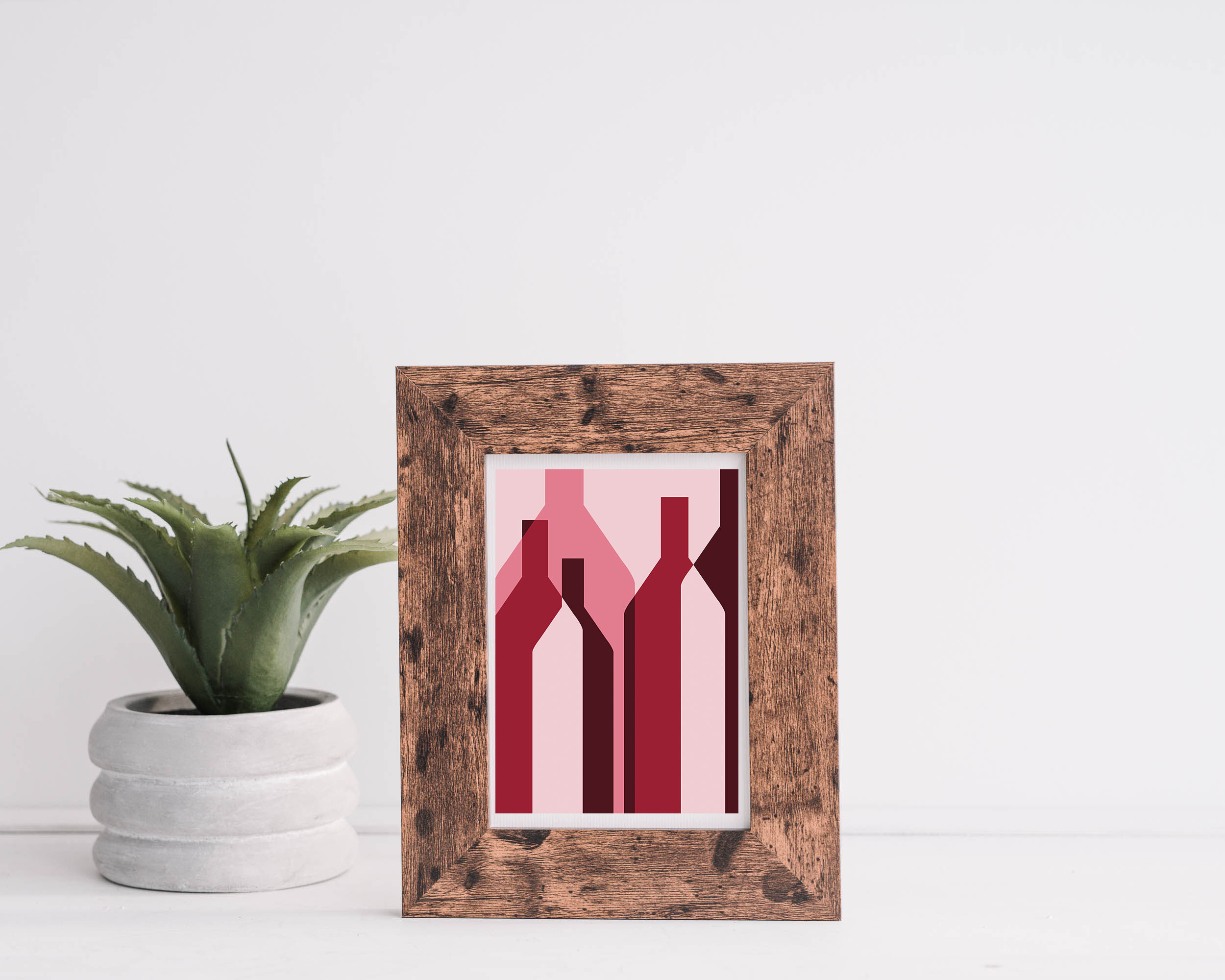 Geometric Wine Art Red Wine Wall Print Wine Wall Art Decor Etsy UK