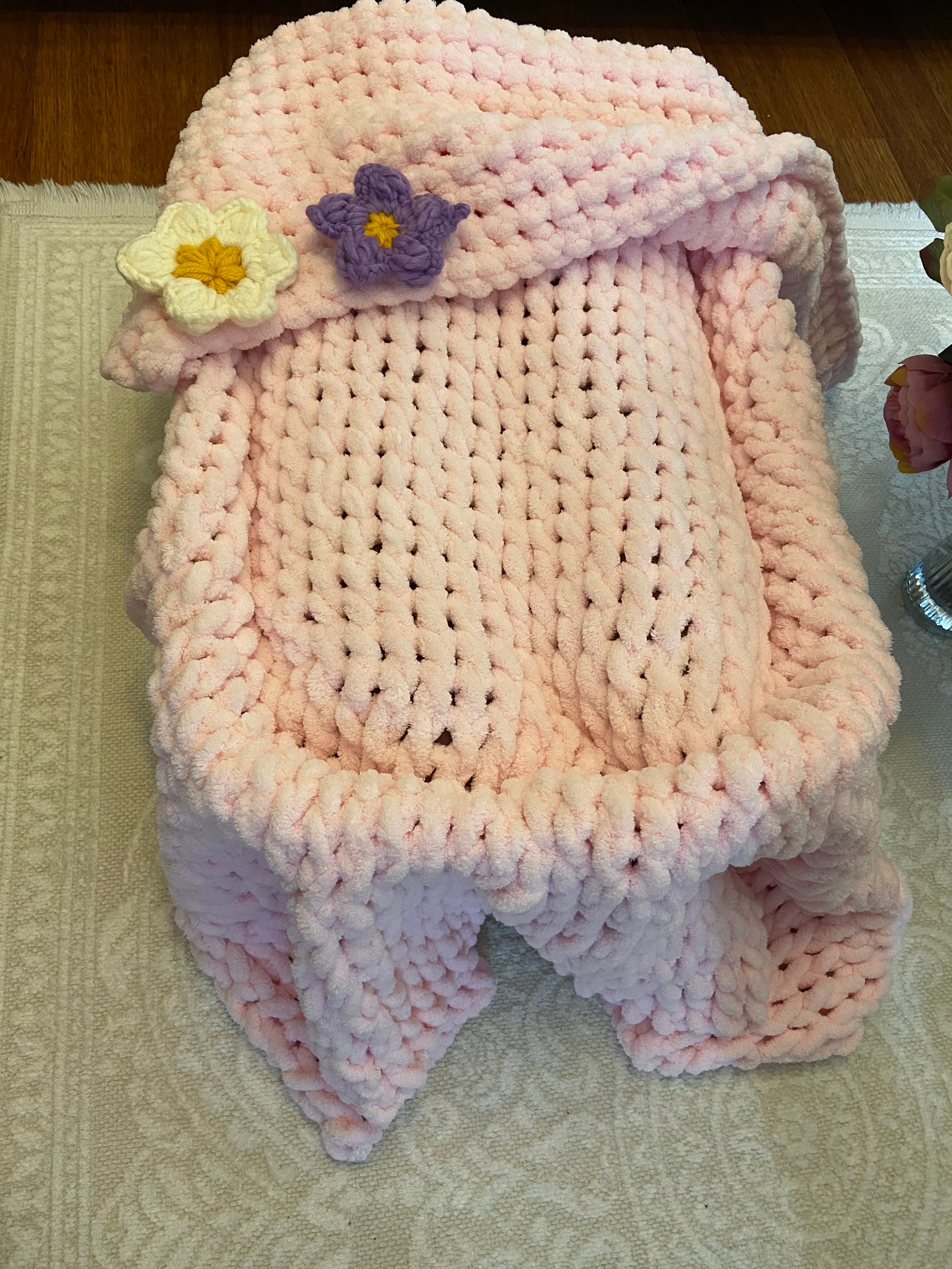 Handmade Puffy Wool Baby Blanket Newborn Blanket PINK Sheet Etsy