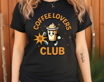 Coffee Lovers Club T-Shirt: Funny Coffee Life Line Tee