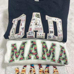Custom Embroidered Sweatshirt, Name On Sleeve With Heart, Grandpa Shirt With Date, Daddy Est Year Shirt, Gift For New Dad, Father&#39;s Day Gift