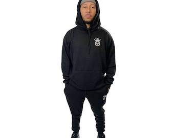 Unisex Fleece Hoodie and Jogger Set, Cozy Winter Sweatsuit