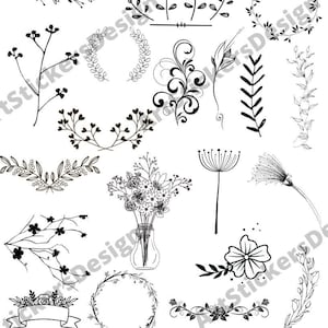 Floral Svg | Wildflowers SVG Bundle | Botanical Svg | Bundle SVG File for Cricut | Wildflower SVG | Digital Download