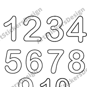 Pakiet SVG z liczbami | Pakiet SVG od 1 do 9 | Plik do cięcia liczb | Clipart z liczbami | Pliki SVG dla sylwetki | Pliki dla Cricut Svg Png Jpg
