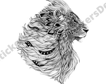 Download Mandala Lion Svg Etsy