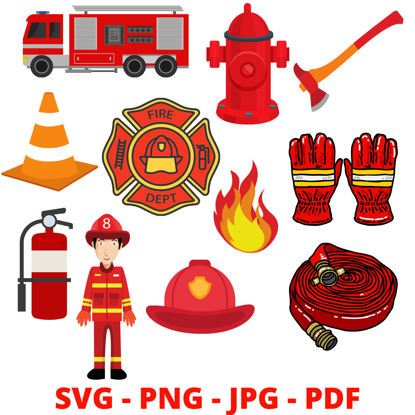 Sticker Hose Roll Fire Fighting Equipment Firefighter 22381304 PNG
