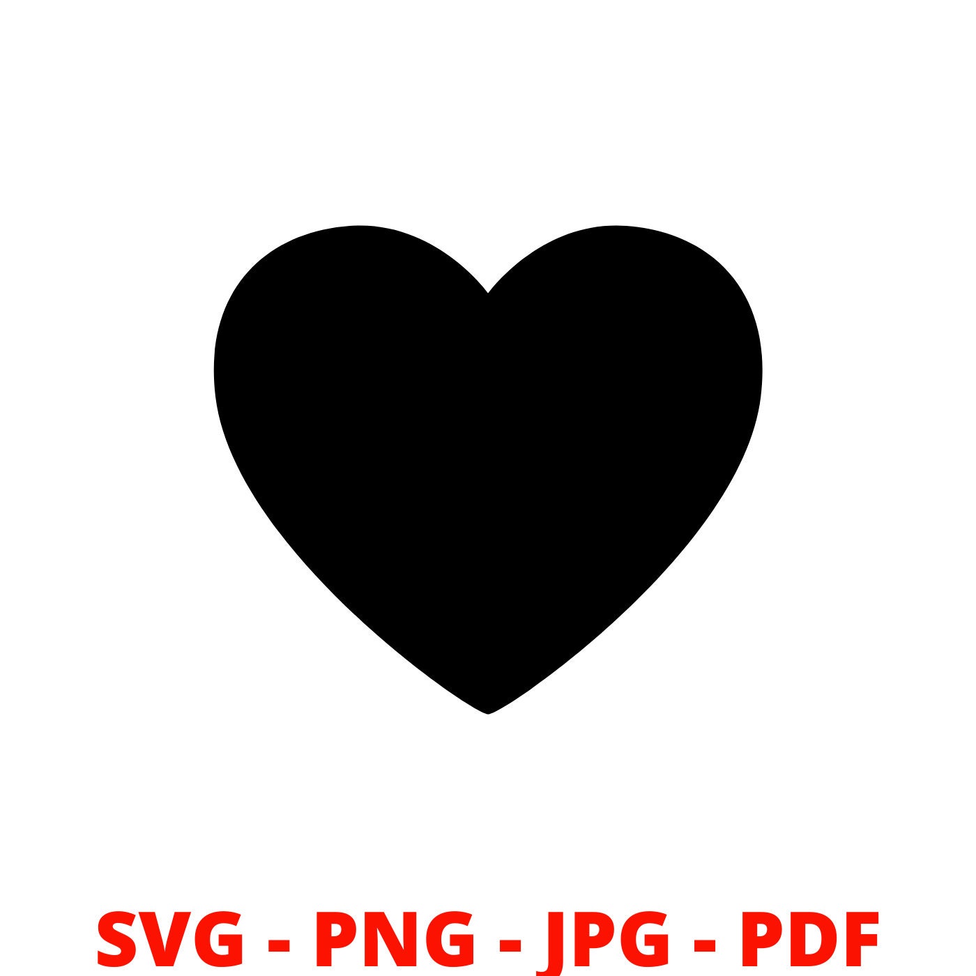 Black Heart SVG Heart SVG Svg File for Cricut 