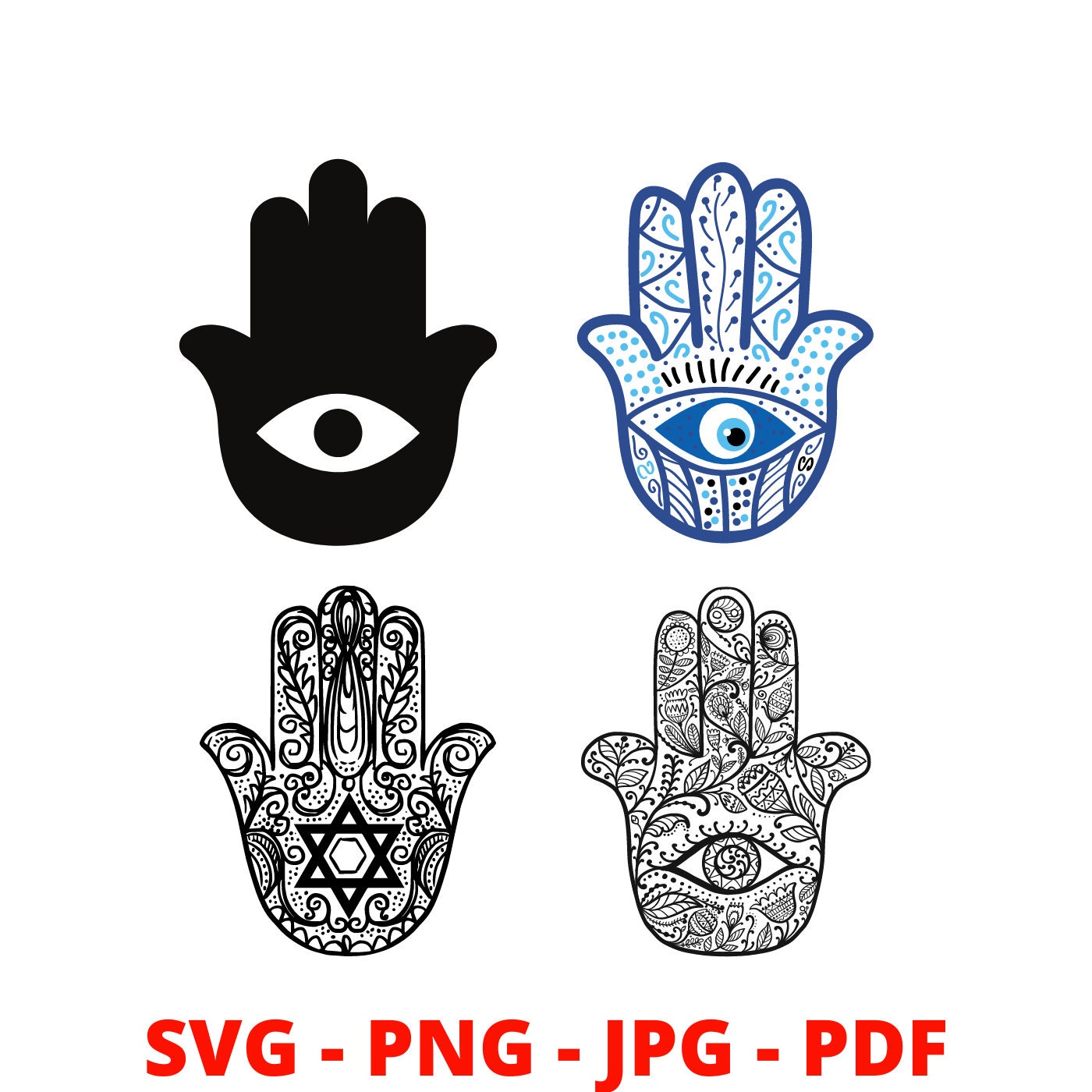 Hamsa Hand SVG Svg File for Cricut Silhouette Cut File - Etsy Canada