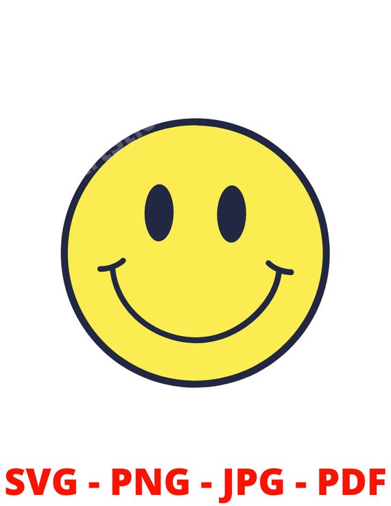 Yellow Smiley Face SVG Happy Face SVG Smile SVG Emoji Etsy Finland