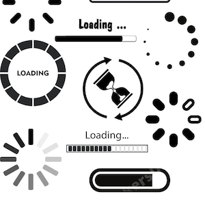 Laden SVG | Digitale Lade-Svg | Lade Vektor | Laden Icon SVG | Buffering-Svg | Clipart wird geladen | Datei wird geladen | Cricut wird geladen
