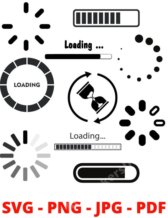 Loading SVG Digital Loading Svg Loading Vector Loading | Etsy