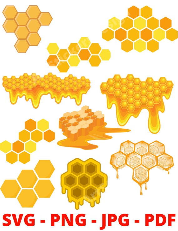 Svg Dripping Honey Patterns Honey Etsy