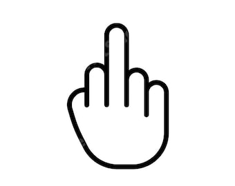 Middelvinger SVG | Cricut | Digitaal downloaden