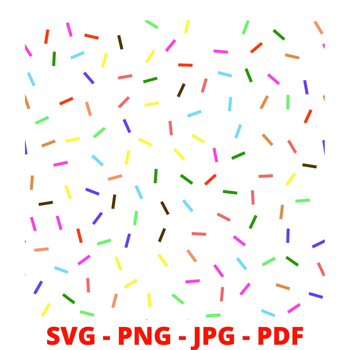 Sprinkle Pattern SVG Cookie Sprinkles Svg Confetti Svg Bakery Svg Cake