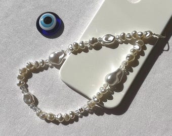 baroque pearl phone straps | baroque pearl phone charms | cute phone charms | Y2K phone chain