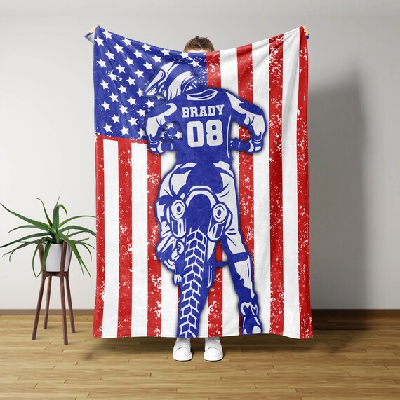 Racing American Flag Blanket Checkered Flag Personalized Sport Blanket Racing Lover Gifts Gifts for Racer Gifts for Men Custom Blanket Etsy