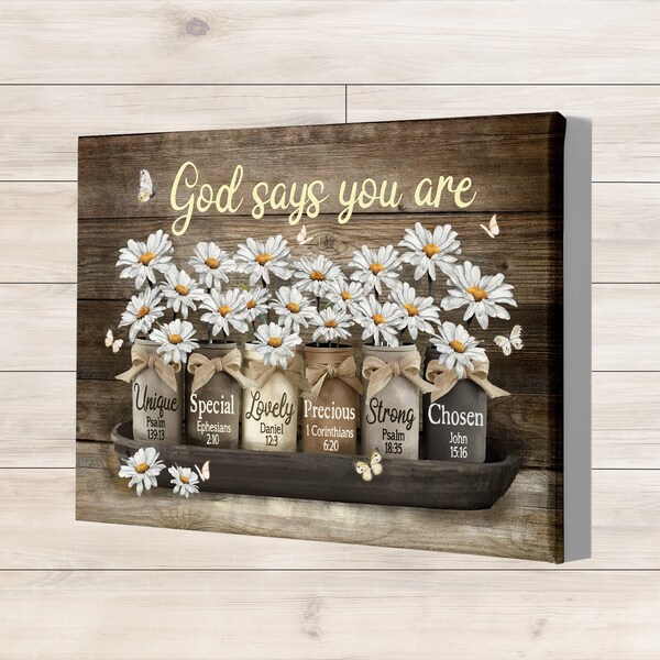 God Says You Are Canvas Etsy