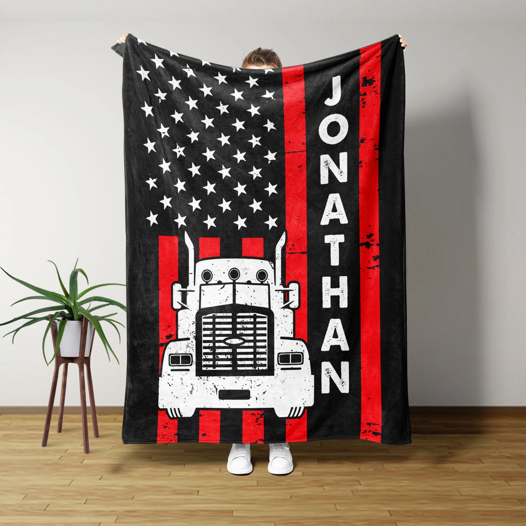 Personalized Blanket Tractor Blanket Gift Ideas for Farmer Etsy