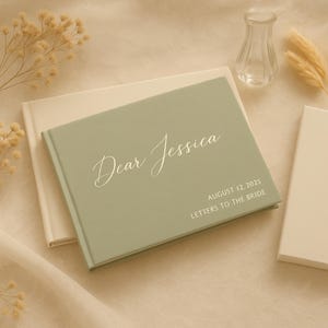 Sage Green Guest Book  • Wedding Guest Book Alternative • Wedding Signing Book • Engagement Party Book • Personalized Wedding Gift