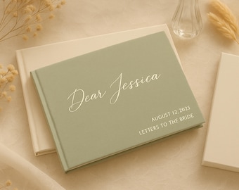 Sage Green Guest Book  • Wedding Guest Book Alternative • Wedding Signing Book • Engagement Party Book • Personalized Wedding Gift