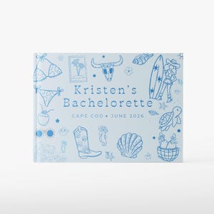 Libro de invitados personalizado para despedida de soltera vaquera costera • Último brindis en la vaquera costera • Decoración para la futura novia Fiesta nupcial náutica