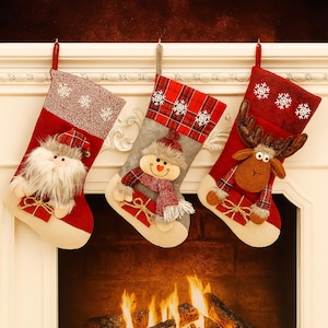 Christmas Stocking • Personalized Stockings Christmas • Stocking Family • Christmas Stocking • Christmas Gifts • Christmas Decor
