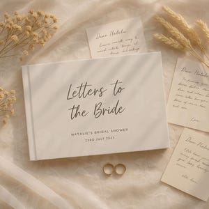Libro de cartas personalizadas para la novia • Álbum de recuerdos de despedida de soltera • Regalo personalizado para la futura novia • Álbum de recuerdos de despedida de soltera