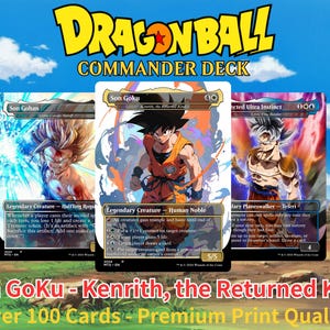 Deck Commandant Dragon Ball • Deck Proxy Dragon Ball • Deck Commandant M.T.G • Carte M.T.G personnalisée • Proxies magiques • Son Goku • Deck M.t.g.