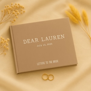 Custom Letters to the Bride Book • Wedding Guest Book Alternative • Wedding Signing Book • Engagement Party Book • Personalized Wedding Gift
