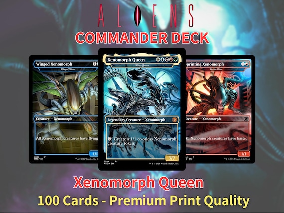 Alien Commander Deck • Alien Mtg Proxy Deck •Mtg Commander Deck • Custom MTG card • Magic The Gathering • Mtg Proxy Commander•Christmas Gift