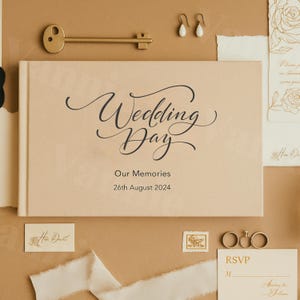 Álbum de recortes de cartas personalizadas para la novia • Libro de visitas personalizado para despedida de soltera • Álbum de regalos para despedida de soltera • Regalo de boda, tapa dura de lino
