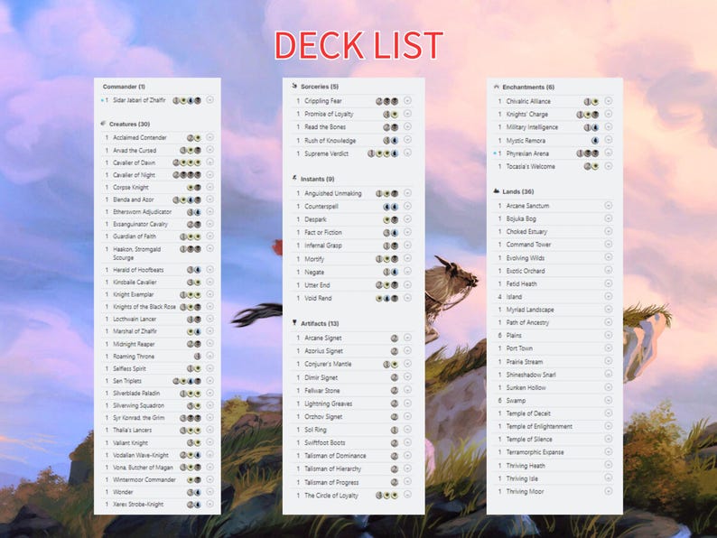Elden Ring Commander Deck • Elden Ring Mtg Proxy Deck • Mtg Commander Deck • Custom MTG card • Sidar Jabari of Zhalfir • Mtg Proxy Commander image 7
